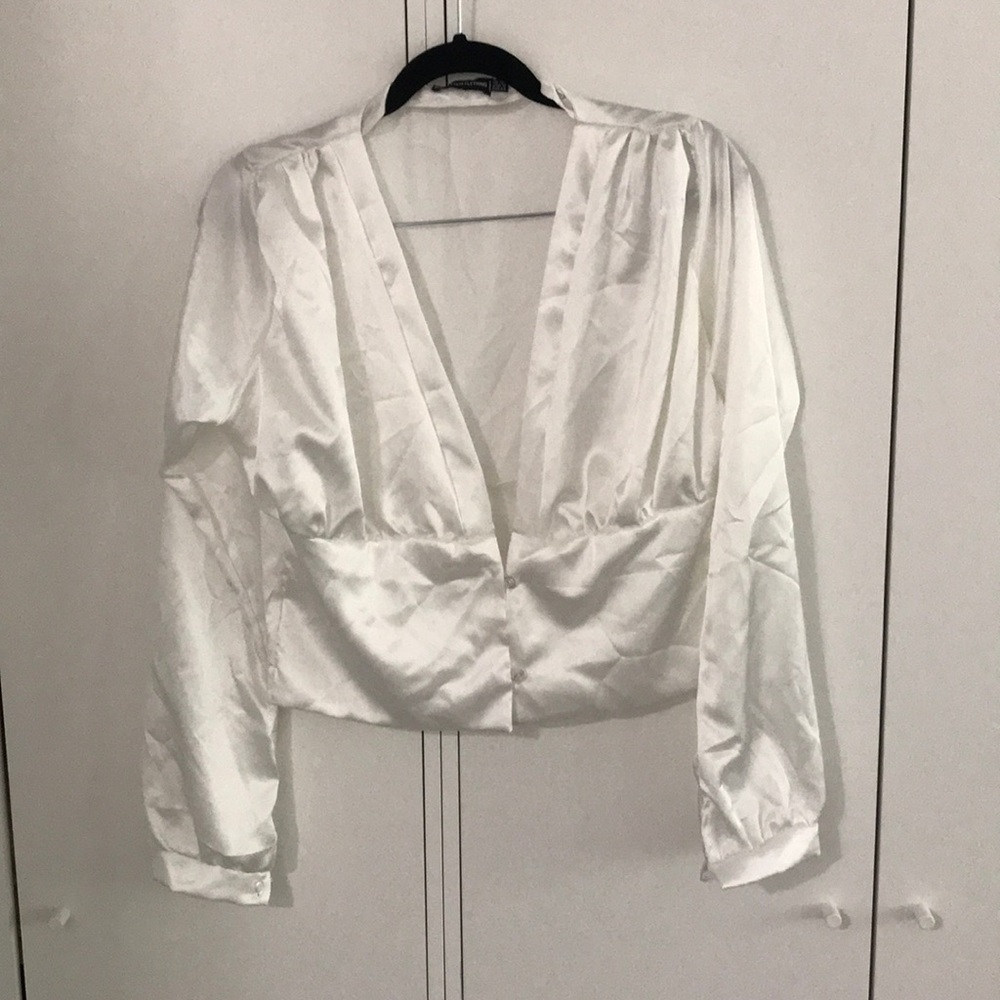 COPY - White Satin Blouse